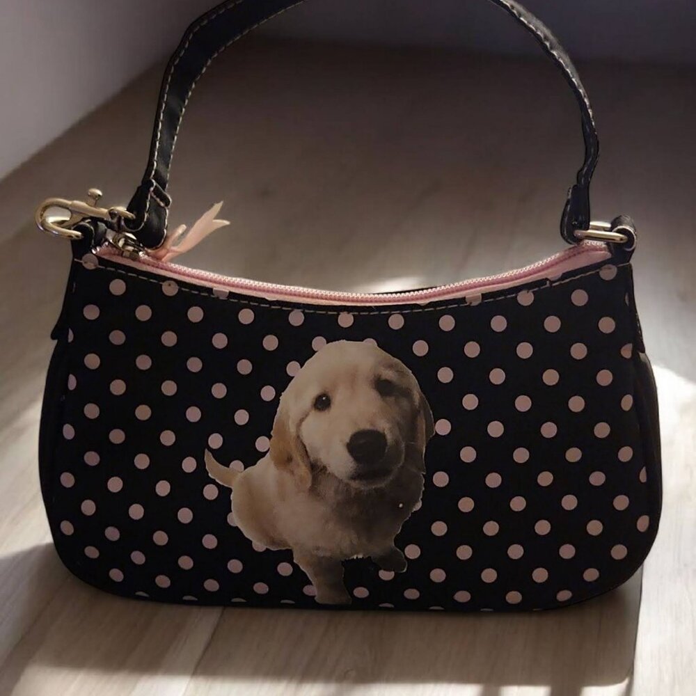 Girls "Hobo" Purse with Golden Retriever Photo